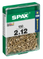 Preview: SPAX Universalschraube YELLOX, 2 x 12 mm 150 Stück, Senkkopf, Kreuzschlitz Z, 4081020200122